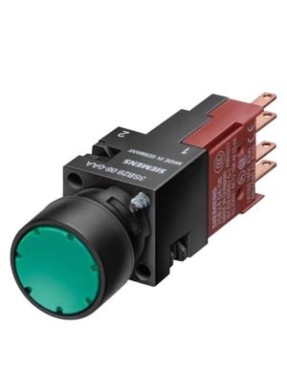 Siemens 3Sb2226 0Ae01 3Sb2 Plastik Seri 16Mm Komple Işıklı Buton Yeşil 10A 1No