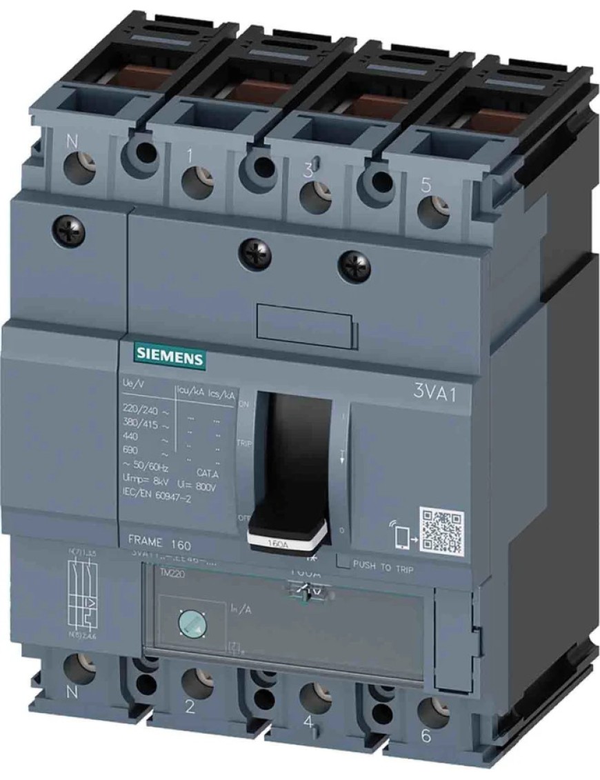 Siemens 3VA1140-4EE46-0AA0 Sentron Serisi 4 Kutup Kompakt TM220 36kA 28-40 A Siemens 3VA1140-4EE46-0AA0 Sentron Serisi 4 Kutup Kompakt TM220 36kA 28-40 A