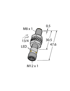 Turck 4602811 BI2-M08-VP6X-H1341 Endüktif Sensör Artırılmış Anahtarlama Mesafesi ile
