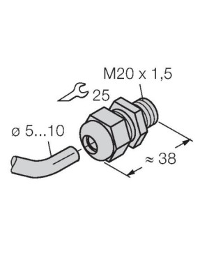 Turck 6965902 STRM M20X1,5 SCHWARZ