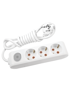 Viko 90117305 Grup Priz 3'lü 5 Metre Anahtarlı Çocuk Korumalı Beyaz