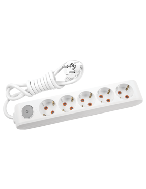 Viko 90117502 Grup Priz 5'li 2 Metre Anahtarlı Çocuk Korumalı Beyaz