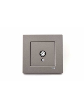 Viko 92600038 Artline Antrasit Uydu Prizi F Konnektörlü 10dB Geçişli