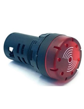Tork AD16SM-220K 220V AC 22mm Kırmızı LED'li Buzzer