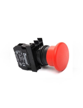 Emas B102E60 B Serisi Plastik 1NO+1NC Acil Stop 60 mm Çevirmeli Kırmızı 22 mm Buton