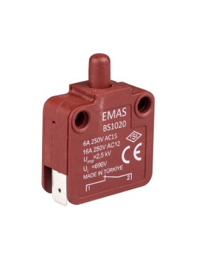 Emas BS1020 Yavaş Hareketli 1NC BS Serisi Buton Switch