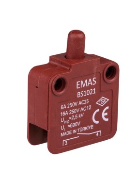 Emas BS1021 Yavaş Hareketli 1NO BS Serisi Buton Switch