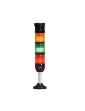 Emas IK53L024ZM03 K Serisi Dört Katlı 24V AC/DC Buzzerlı 100mm Borulu Plastik Ayaklı LED Kolon 50mm