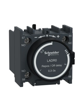 Schneider LADR0 0.1-3 Sn Düşme Gecikme Zaman Rölesi 1NA + 1NK Yardımcı Kontak Bloğu