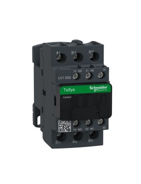 Schneider LC1D32Q7 TeSys D 32 A 15 kW 380V AC Kontaktör 3 Kutuplu 1NO+1NC AC-3
