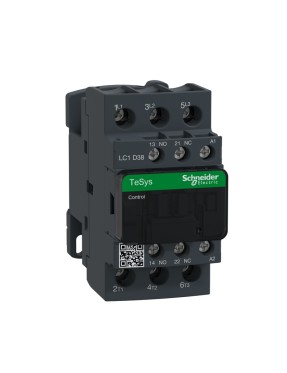 Schneider LC1D38E7 TeSys D 38 A 18,5 kW 48V AC Kontaktör 3 Kutuplu 1NO+1NC AC-3
