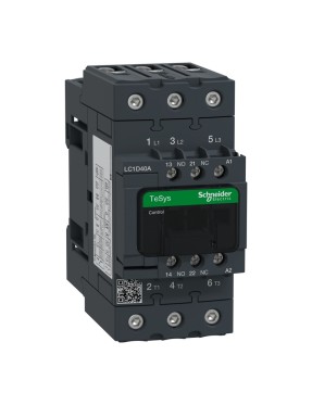 Schneider LC1D40AF7 TeSys D 40 A 18,5 kW 110V AC Kontaktör 3 Kutuplu 1NO+1NC AC-3
