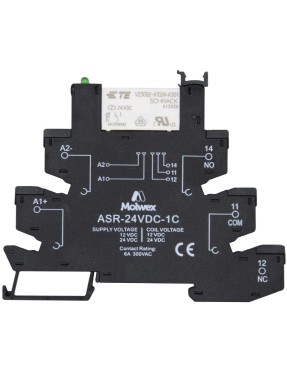 Molwex 170 130 ASR-230VAC/DC-1C 1CO 10A Röle Soket Vida Bağlantılı