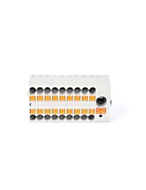 Molwex 171 020 DPD6/2.5-18P Yaylı,6 mm2 Besleme, 18x2,5 mm2 Dağıtım Bloğu Gri