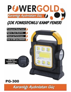 Power Gold PG-300 Çok Fonksiyonlu Kamp Feneri