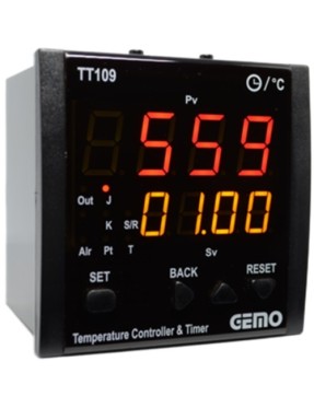 Gemo TT109-230VAC-R Dahili Zaman Röleli "Auto-tune PID" Sıcaklık Kontrol Cihazı