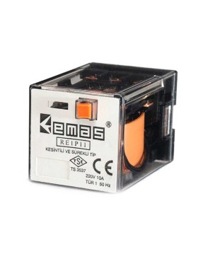 Emas RE1P11AC220 RE1 220VAC 3 Kontak 3 Kontak 11 Pin Endüstriyel Röle