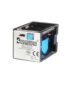Emas RE1P08DC012 RE1 12VDC 2 Kontak 2 Kontak 8 Pin Endüstriyel Röle