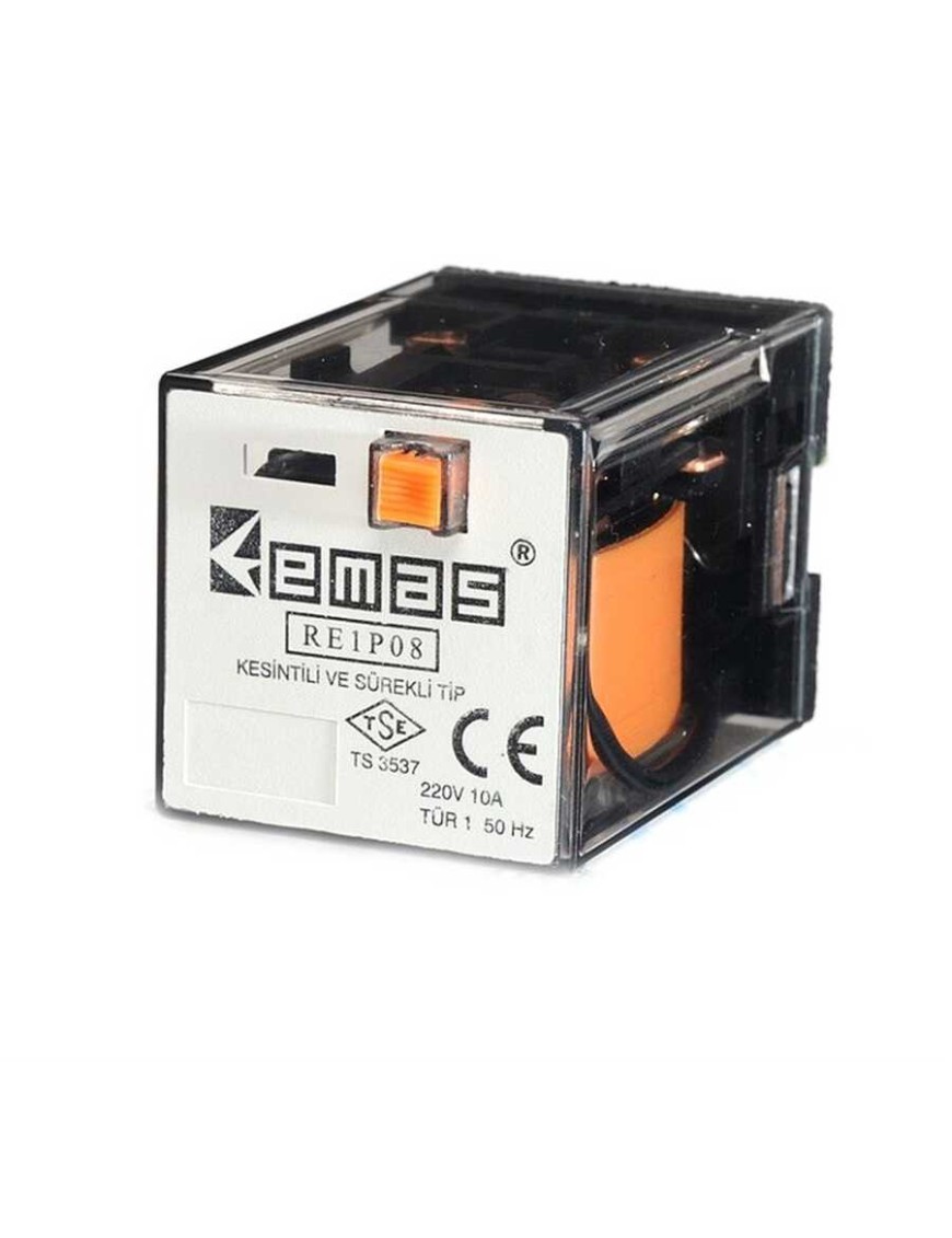 Emas RE1P08AC024 RE1 24VAC 2 Kontak 2 Kontak 8 Pin Endüstriyel Röle Emas Re1P08Ac024 Röle 2 Kontak 8 Pin 24 V Ac