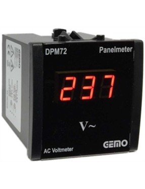 Gemo DPM72-VAC500 Panel Tipi Dijital AC Voltmetre