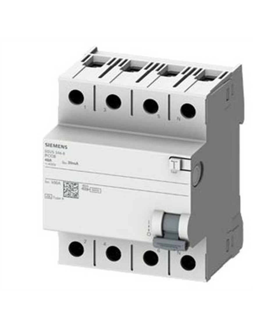 Siemens 5Sv5644-6 A Tipi Hata Akımı Koruma Anahtarı-Fı (Kaçak Akım Koruma Rölesi) 40A- 400V- 300Ma- 3P N Siemens 5Sv5644-6 A Tipi Hata Akımı Koruma Anahtarı-Fı (Kaçak Akım Koruma Rölesi) 40A- 400V- 300Ma- 3P N