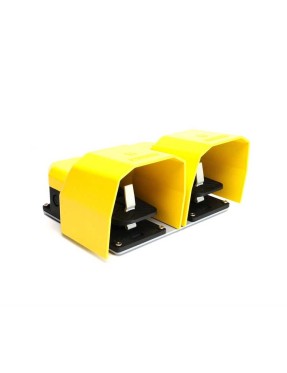 Emas PDKA22BB10 PDK Serisi Metal Korumalı (1NO+1NC)+(1NO+1NC) Taşıma Kol Delikli Çiftli Sarı Plastik Pedal