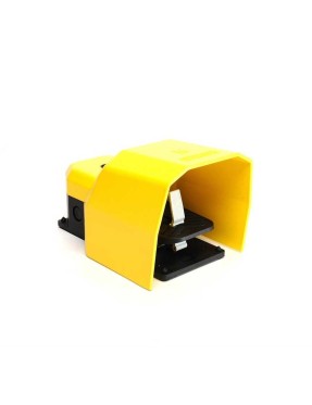 Emas PDKS11GX20 PDK Serisi Metal Korumalı 2*(1NO+1NC) İki Kademeli Tekli Sarı Plastik Pedal