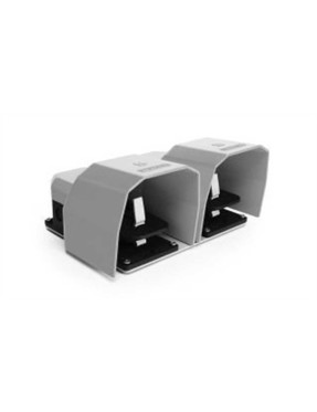 Emas PDKA22GG10G PDK Serisi Metal Korumalı 2*(1NO+1NC)+2*(1NO+1NC) Taşıma Kol Delikli Çiftli Gri Plastik Pedal