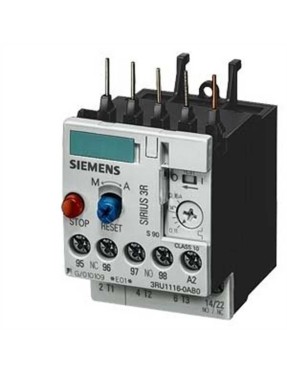 Siemens 3RU1116-0AB0 Sirius Termik Röle- Faz Korumalı- 60ºc Pano İçi Sıcaklığa Uygun- El-Otomatik Konumlu- 1 Kontaktör Geçmeli