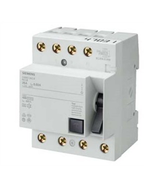 Siemens 5Sm3648-6 Kaçak Akım Şalteri 100 A, 300 Ma, 4-Kutup Tip A Çalıştırılan 400 V