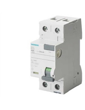 Siemens 5Sv3312-6 Kaçak Akım Şalteri 25 A, 30 Ma, 2-Kutuplu, Tip A Çalıştırılan 230 V