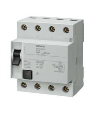 Siemens 5Sm3645-0 Hata Akımı Koruma Anahtarı-Fı (Kaçak Akım Koruma Rölesi)- 125A- 400V- 300Ma- Trifaze- 3Faz