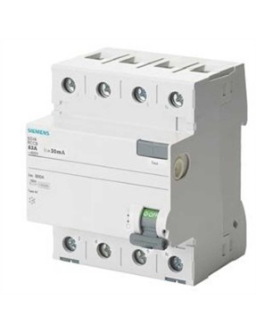 Siemens 5SV4342-0 AC Tipi Trifaze Kaçak Akım Rölesi 30mA 25A 400V 3 Faz+N