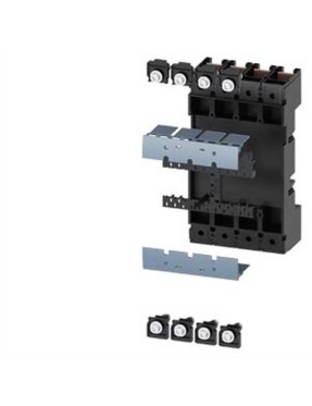 Siemens 3Vm9314-0Kp00 Sentron 3Vm Kompakt Tip Termik Manyetik Güç Şalteri Aksesuarı- Sabit Şalter İçin Soket Kiti, 4 Kutuplu
