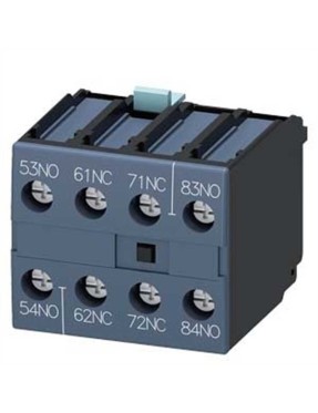 Siemens 3RH2911-1XA22-0MA0 3RT2 ve 3RH2 Kontaktörleri̇ İçin Yardımcı Kontak Bloğu 2NO+2NC Ön Taraftan Montaj Vidalı
