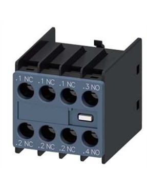 Siemens 3RH2911-1HA13 3RT2 ve 3RH2 Kontaktörleri̇ İçin Yardımcı Kontak Bloğu 1NO+3NC Ön Taraftan Montaj Vidalı