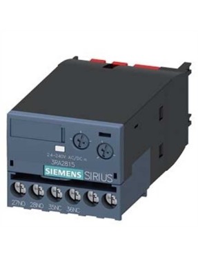 Siemens 3Ra2815 1Fw10 Elkt Gecikmeli Yardımcı Kontak Bloğu Ac Dc 24 240 V 0 05 100Sn Düşmede Gecikmeli 1No