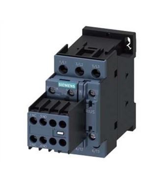 Siemens Sirius Kontaktör 3RT2026-1AB04 11kW 25A 24VAC 2NO+2NC Vida Bağlantılı S0 Boy 3 Kutuplu AC-3E/AC3