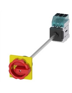 Siemens 3LD3148-0TK53 3LD3 Acil Stop Şalterleri Dipten Tespitli Tahrik Kolu Kilitlemeli Kapı Bağlantılı Sarı/Kırmızı 25A 9 Kw