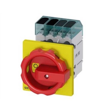 Siemens 3LD3054-0TL53 3LD3 Acil Stop Şalteri Önden Tespitli Sarı/Kırmızı Sarı/Kırmızı 16A 75 Kw 3 N