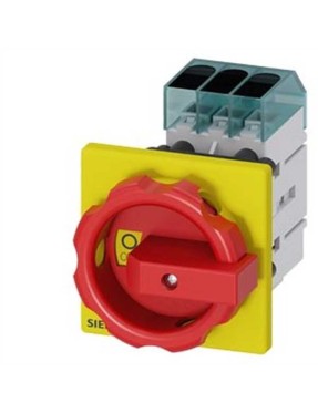 Siemens 3LD3054-0TK533LD3 Acil Stop Şalteri Önden Tespitli Tahrik Kolu Sarı/Kırmızı 16A 75 Kw