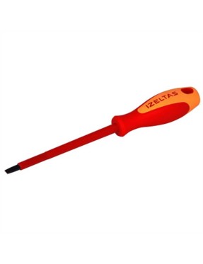 İzeltaş 4140 17 4100 1000V İzoleli Elektrikçi Düz Uçlu Tornavida 4X100