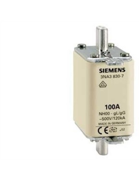 Siemens 3Na3832 Steatit Seramik Gövdeli Nh Bıçaklı Sigorta Buşonu 125A Boy 00 Genişlik 30Mm