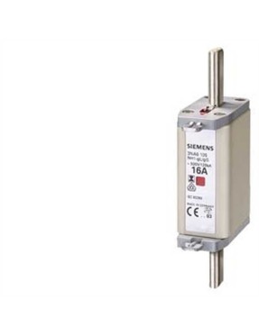 Siemens 3Na6124 Steatit(Seramik) Gövdeli Nh-Bıçaklı Sigorta Buşonu- 80A- Boy 1- Genişlik 30Mm- İlave Ön Yüze