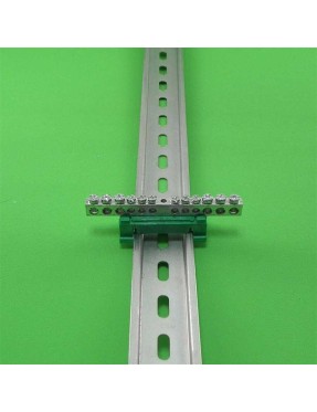 Loobar 12 DELİKLİ - 4x10   8x6 TOPRAK BARASI YEŞİL 63A