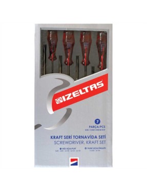 İzeltaş 4100 00 8107 Kraft Seri Tornavida Seti (7 Parça)