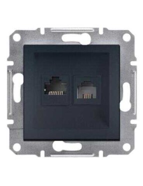 Schneider Asfora Antrasit RJ45-Cat6-UTP + RJ11 Priz Çerçevesiz - EPH5200171