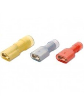 Şafak PFD-1288 0,50-1,50 mm² Tam İzoleli Polyamid Dişi Faston Tip İzoleli Kablo Uçları (Ekstra Bakır Yüksüklü)(200 Adet) Kırmızı
