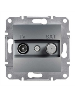Schneider Asfora Çelik 1dB Sonlu TV-SAT Prizi Çerçevesiz - EPH3400162