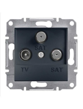 Schneider Asfora Antrasit 1dB Sonlu TV-SAT-SAT Prizi Çerçevesiz - EPH3600171